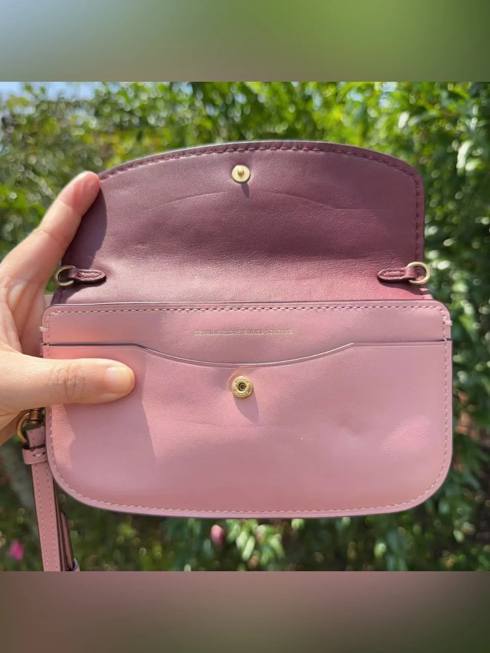 Coach Clutch With Tea Rose Rivets 27190